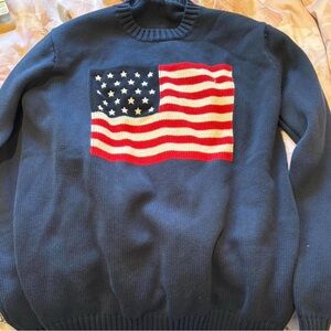 Brandy Melville Navy Sweater with American Flag